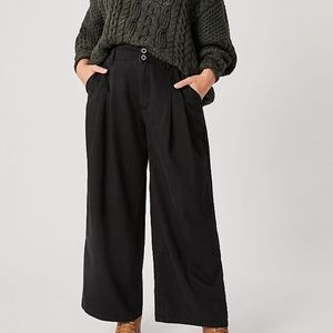 Pilcro Ultra High-Rise Pleated Wide-Leg Jeans